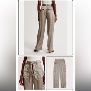 Abercrombie and Fitch silk baggy cargo pants
